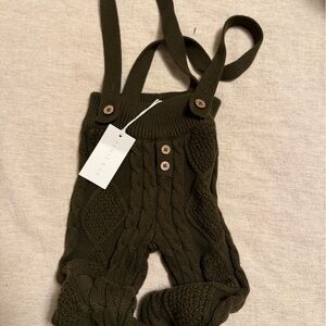 Jamie Kay Green Knit Overalls